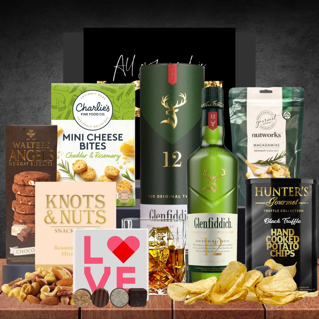 Whiskey & Snack Melbourne Valentines Hamper  Featured Image