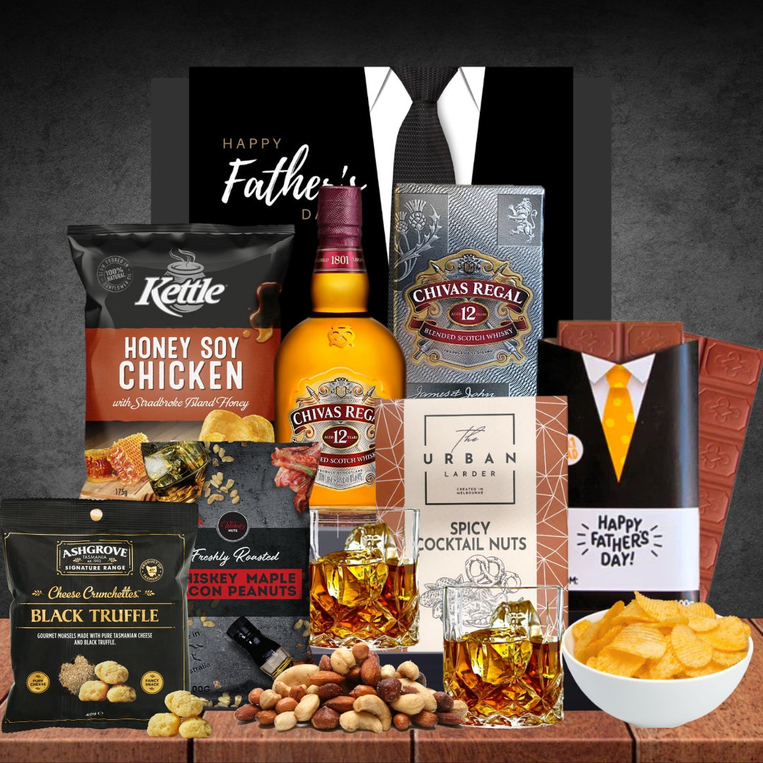 Whisky & Snack Hamper For Dad with Chivas Regal 700ml