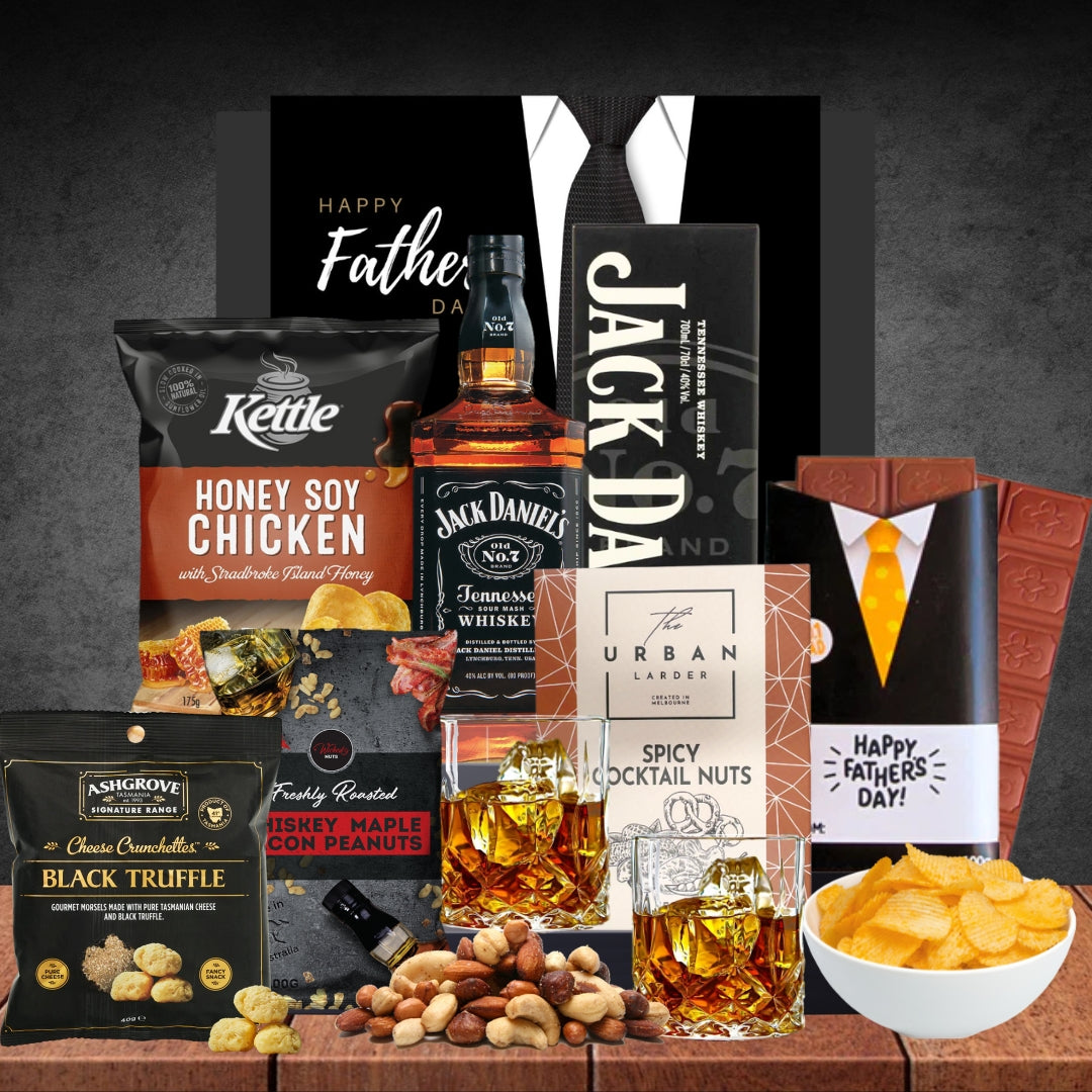 Whisky & Snack Hamper For Dad with Jack Daniel's No. 7 700ml