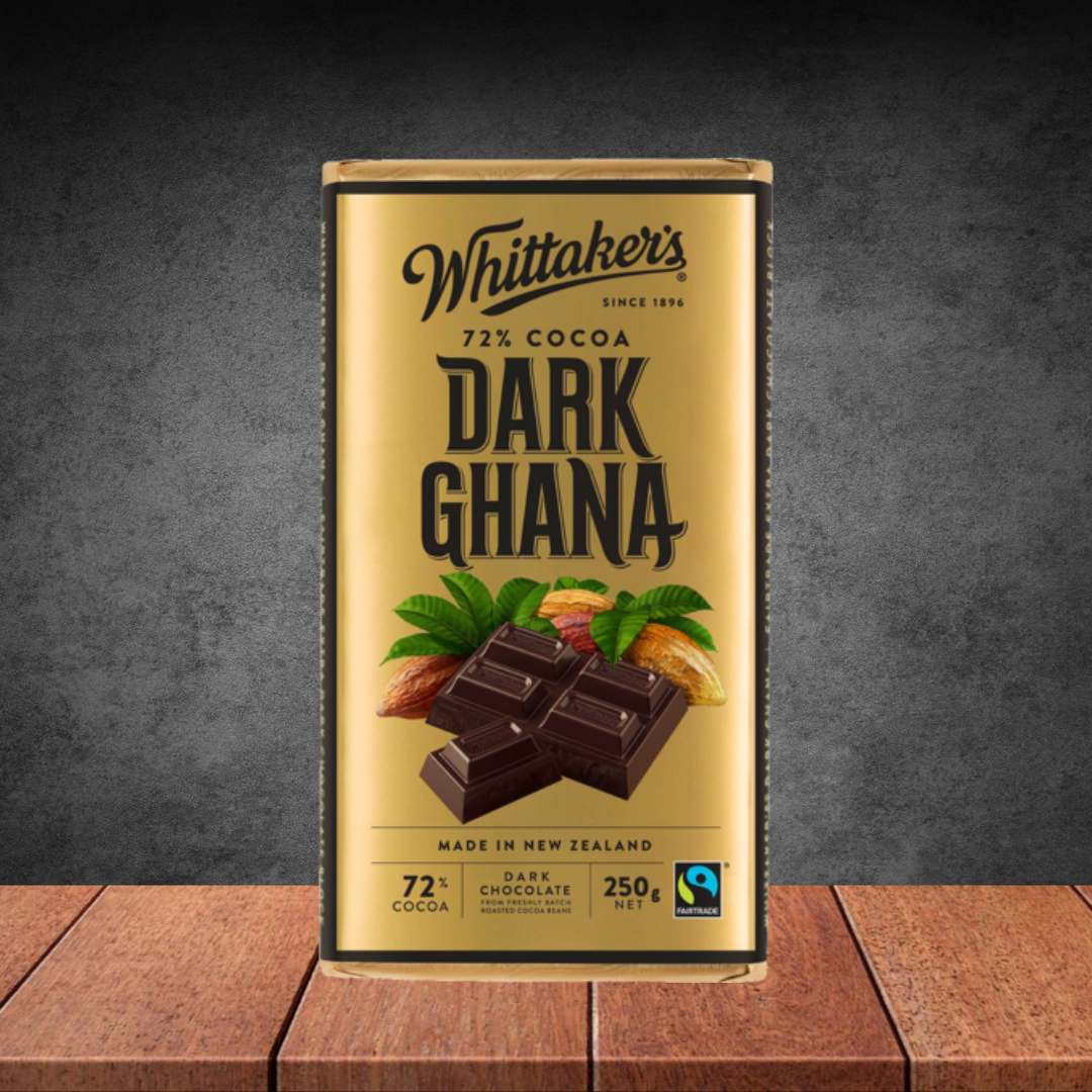 Whittakers Block Choc 72% Dark Ghana 250g
