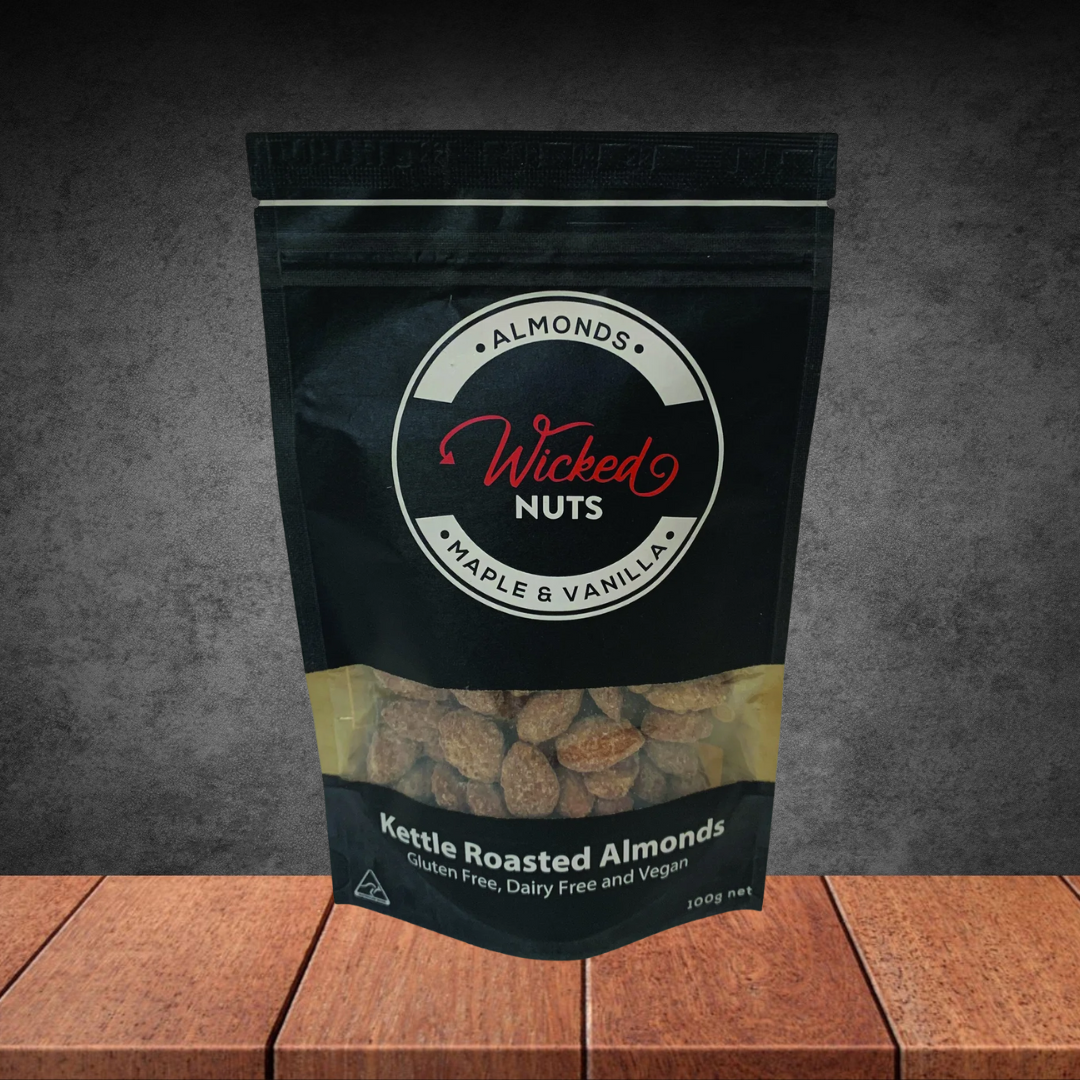 Wicked Nuts Maple Vanilla Almonds Craft Nuts 100g