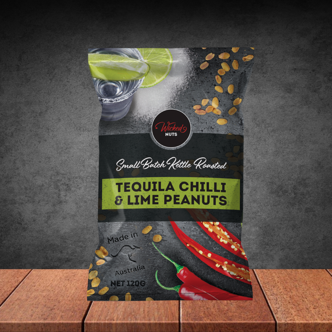 Wicked Nuts Tequila Chilli Lime Infused Peanuts 120g