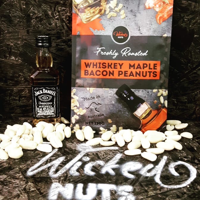 Wicked Nuts Whiskey Maple Bacon Infused Peanuts 120g