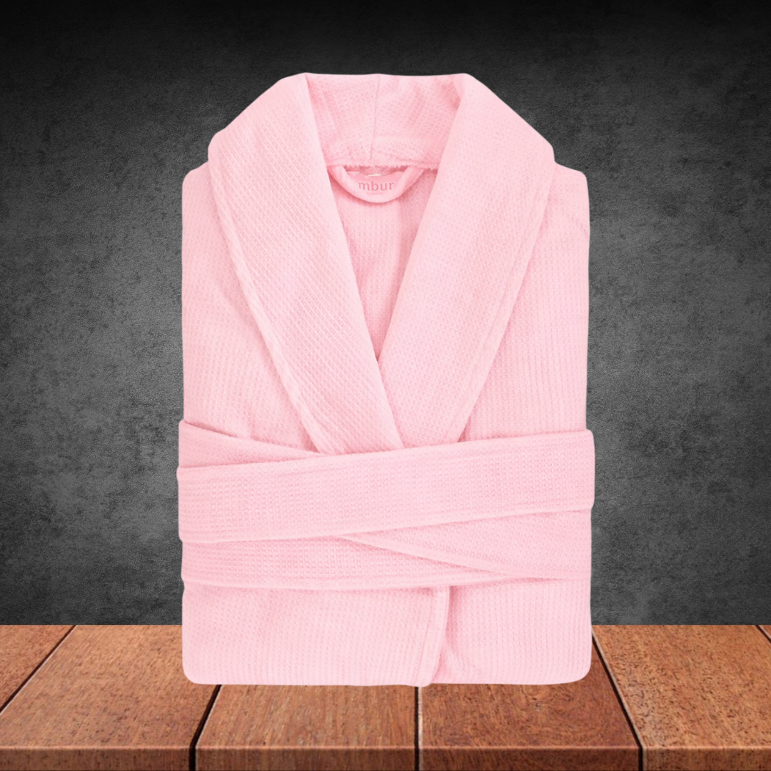 Women's Waffle Knit Robe - Blush Pink