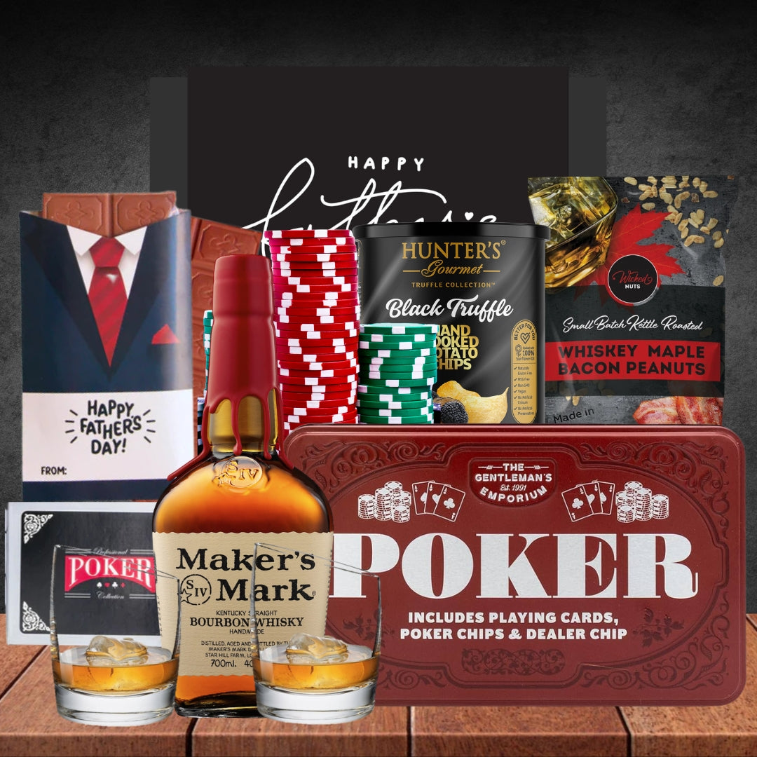 Bourbon & Poker Gift Hamper for Dad