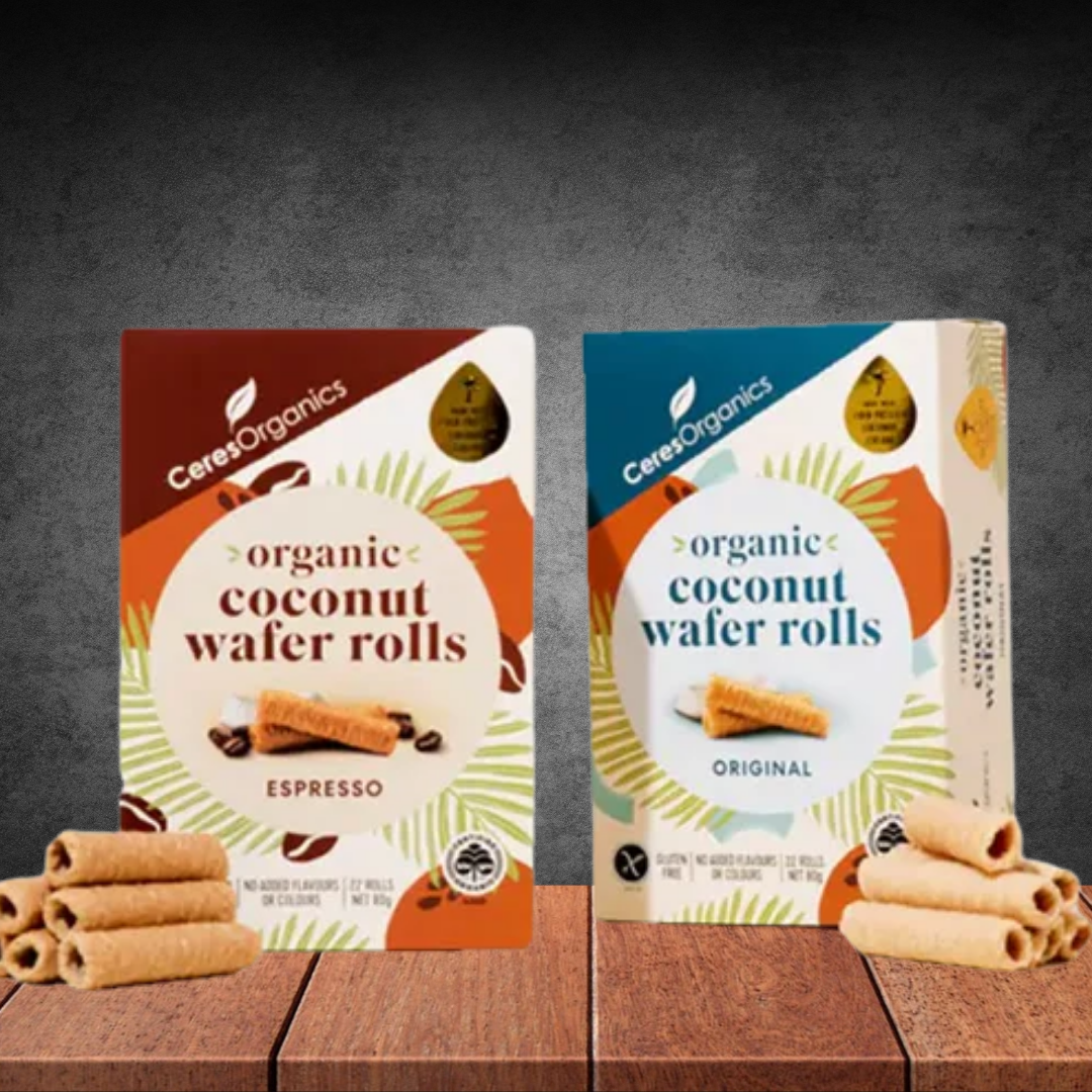 Ceres Organics Coconut Wafer Rolls 80g