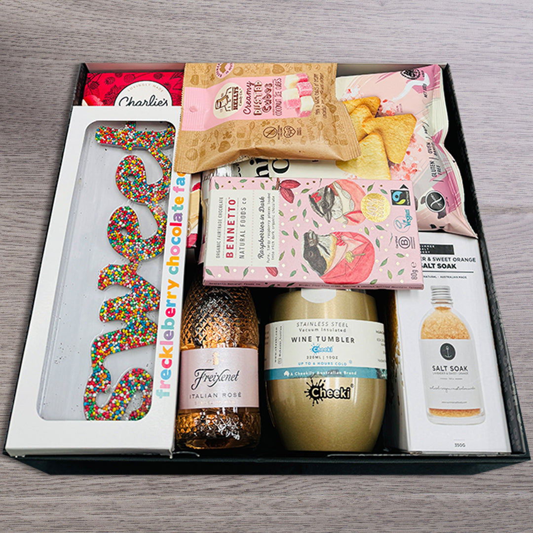 Champagne & Pamper Christmas Hamper Box For Her