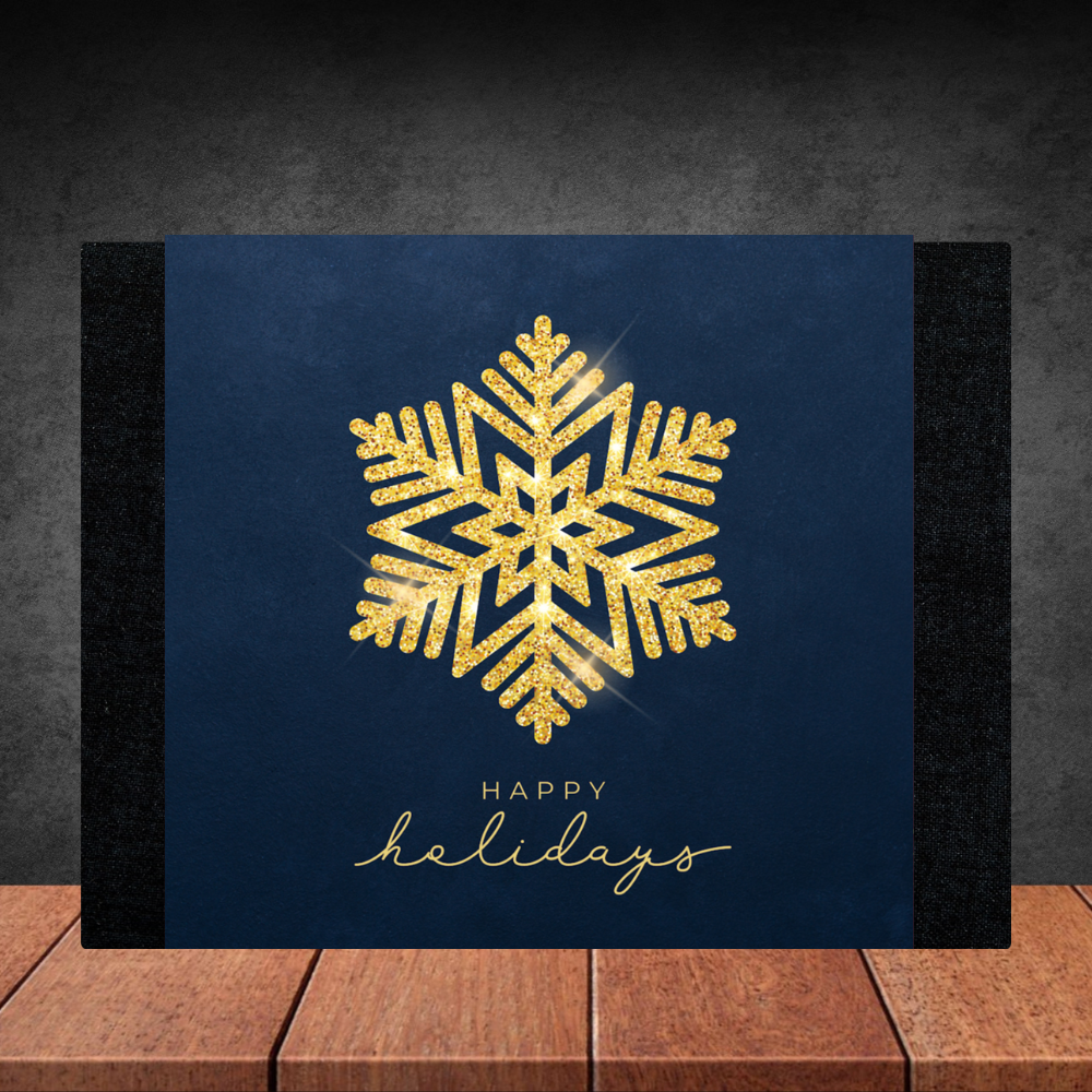 Happy Holidays Snowflake Box Design