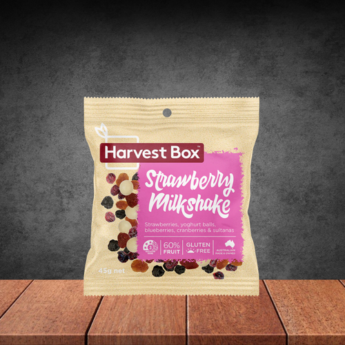 Harvest Box Strawberry Milkshake Snack Pack 45g