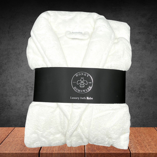 Honey Homeware Luxury White Bathrobe