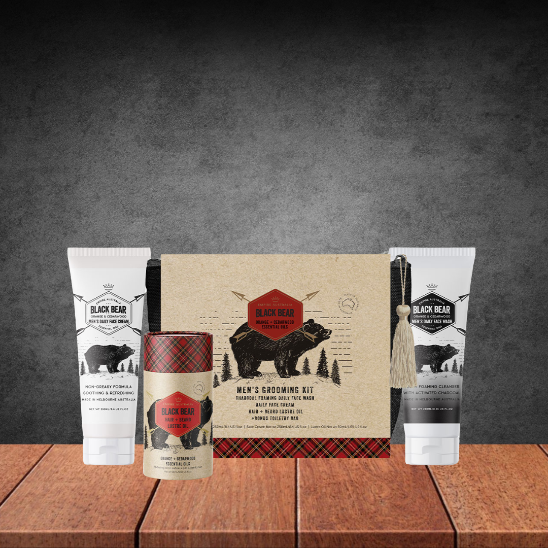 Empire Australia Black Bear Orange & Cedarwood Grooming Gift Set
