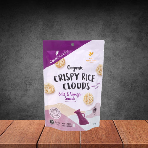 Ceres Organics Salt & Vinegar Crispy Rice Clouds 50g