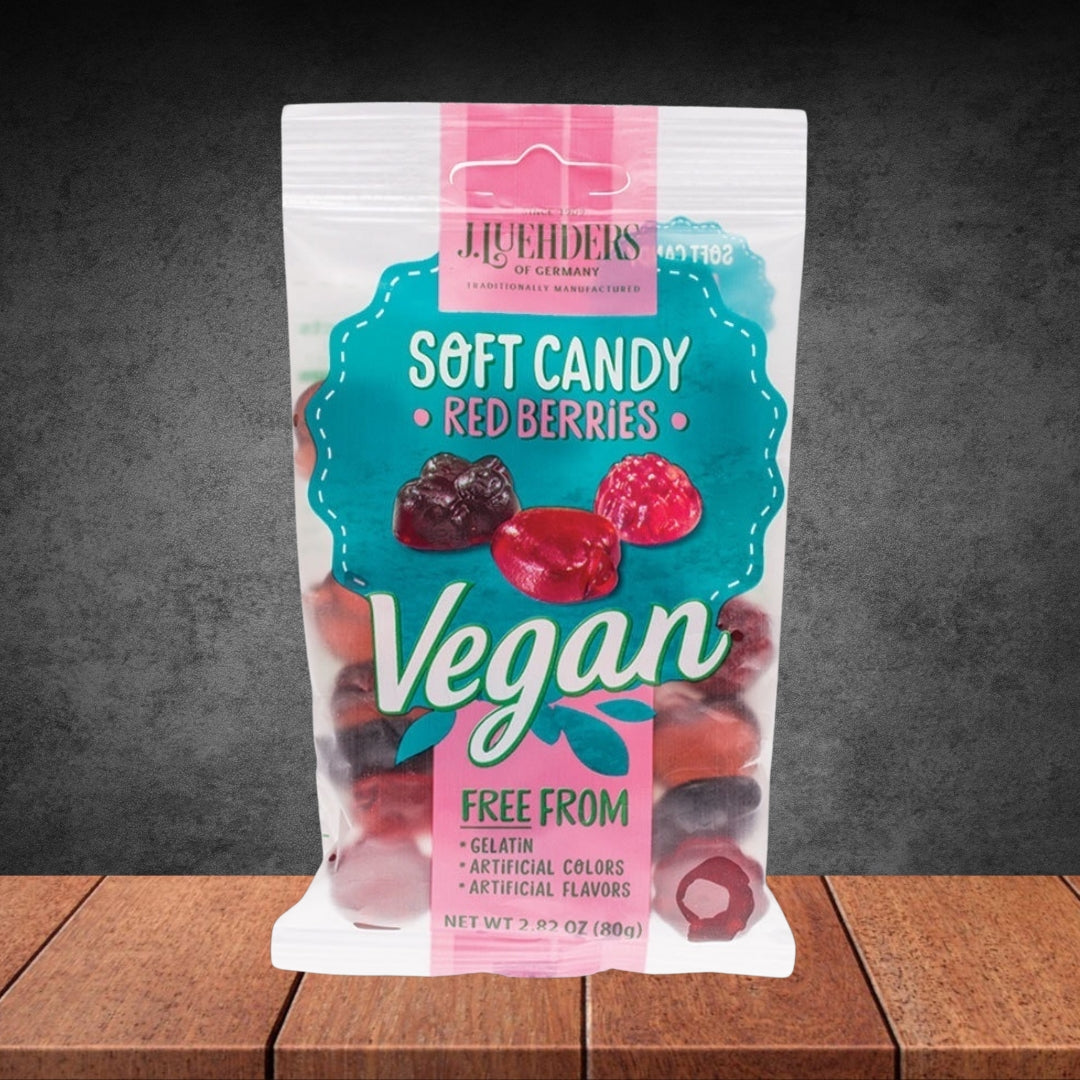 J Luehders Soft Candy Vegan Red Berries 80g