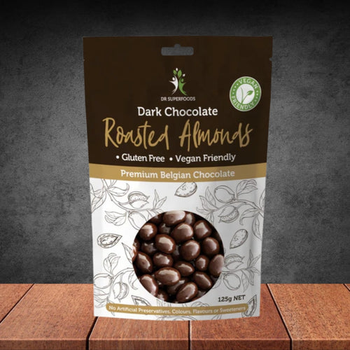 Dr Superfoods Roasted Almonds in Dark Chocolate 125g