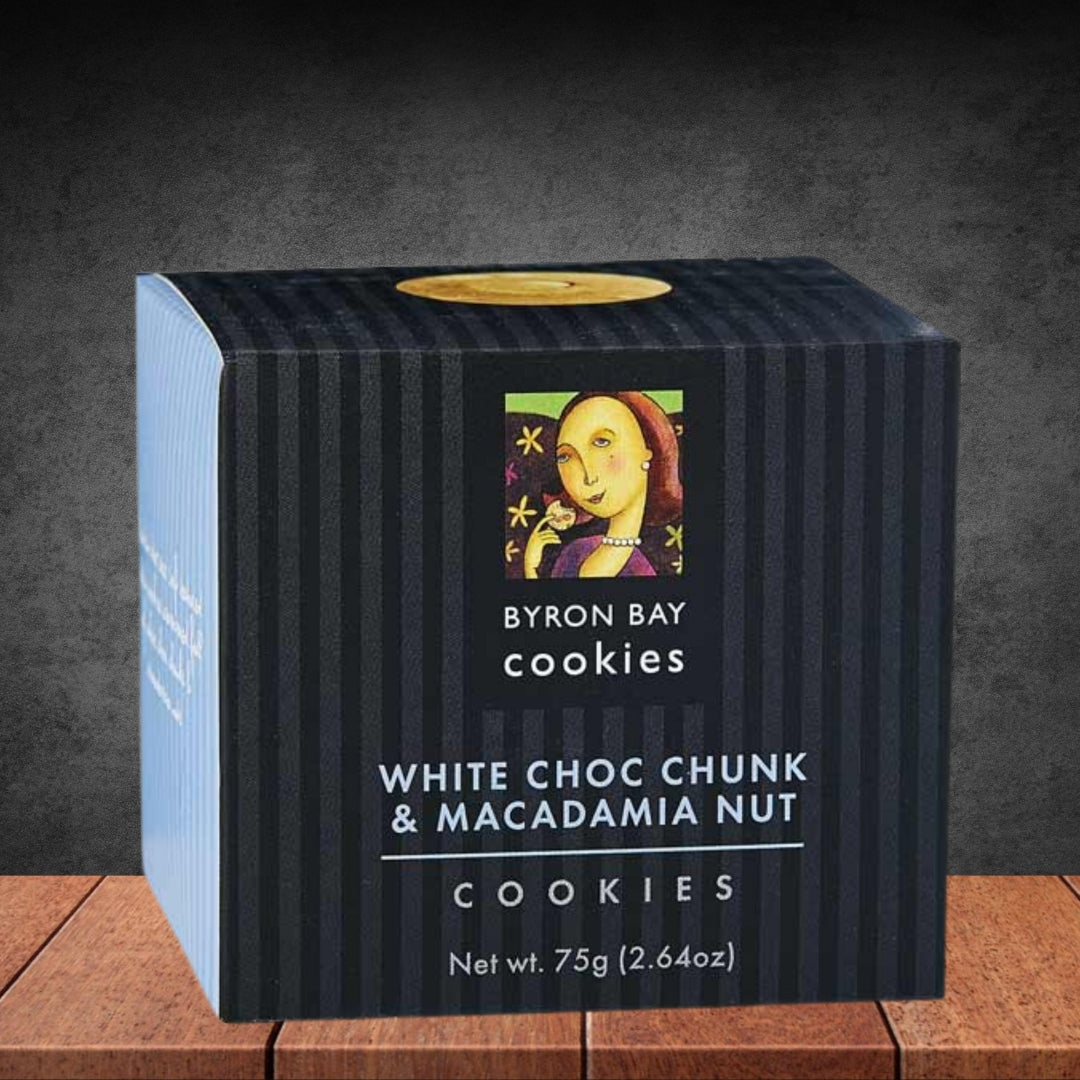 Byron Bay Cookies White Choc Macadamia Cookie Cube 75g