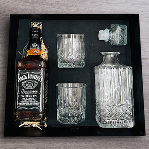 Jack Daniels Tennessee Whiskey with Glass Decanter