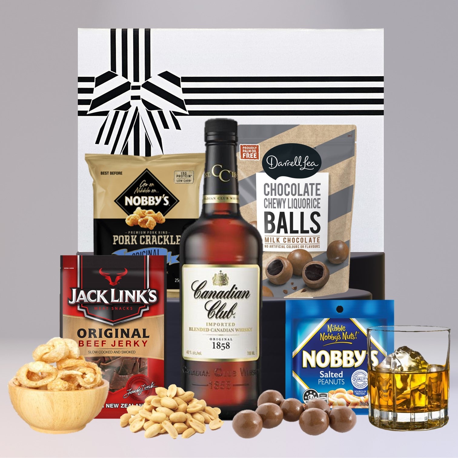 Melbourne Bourbon Christmas Hamper For Him with Canadian whiskey