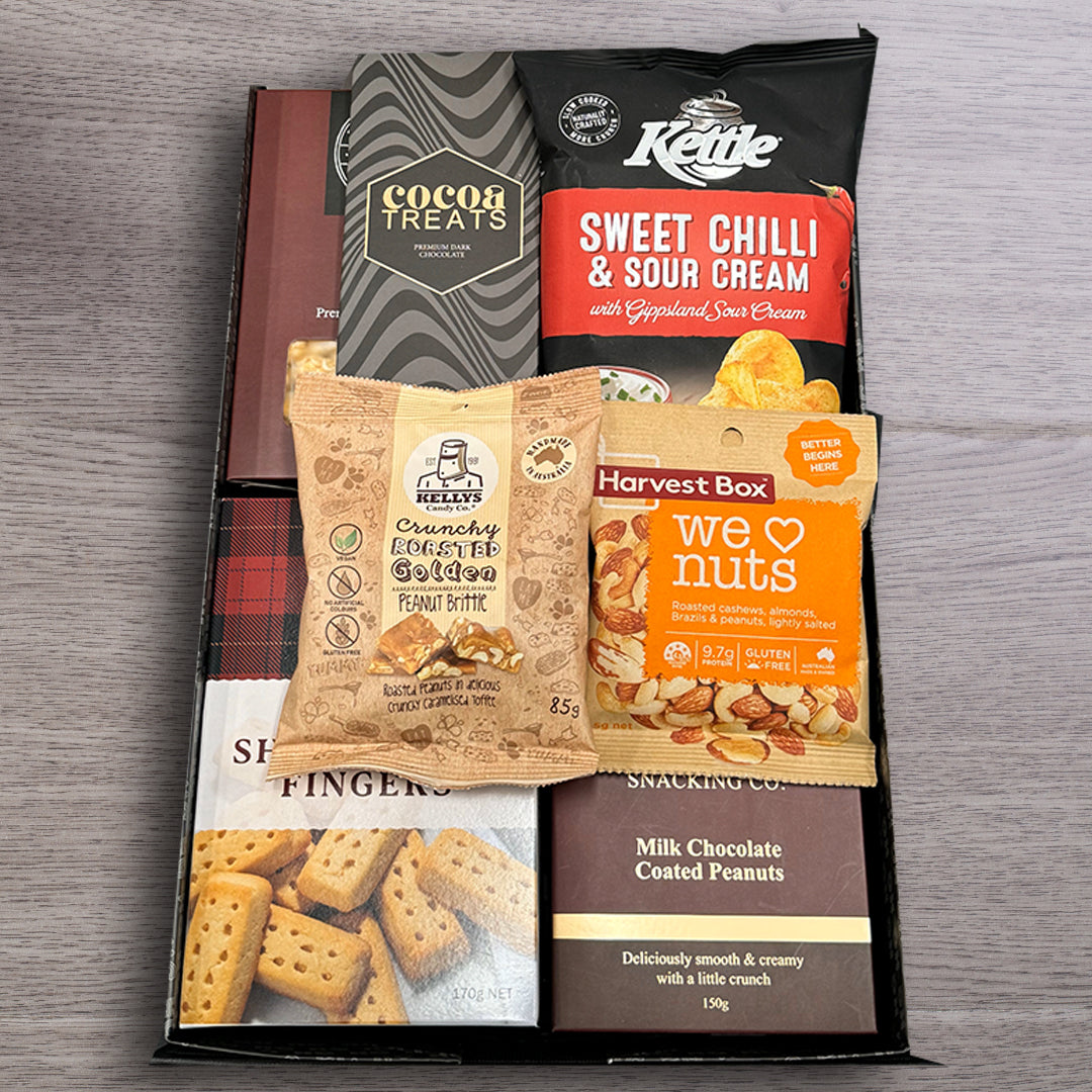 Melbourne Christmas Snack Hamper Box For Him