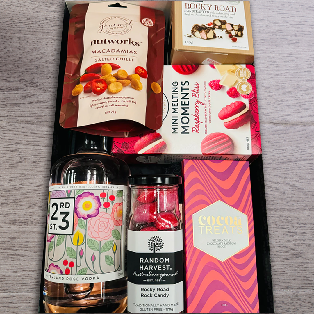 Melbourne Vodka Rose Cocktail Christmas Hamper Box