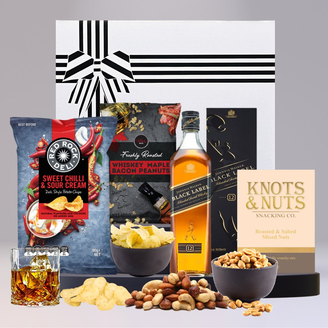 Melbourne Whiskey Hamper For Him with Johnnie Walker Black 700ml