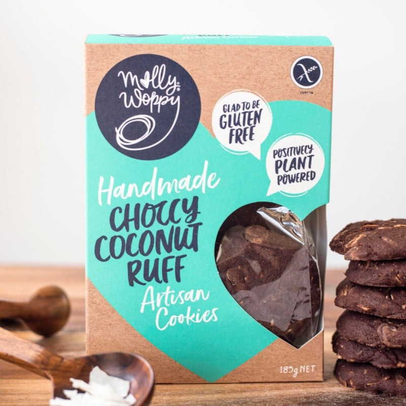 Molly Woppy Handmade Choccy Coconut Ruff Artisan Cookies 175g