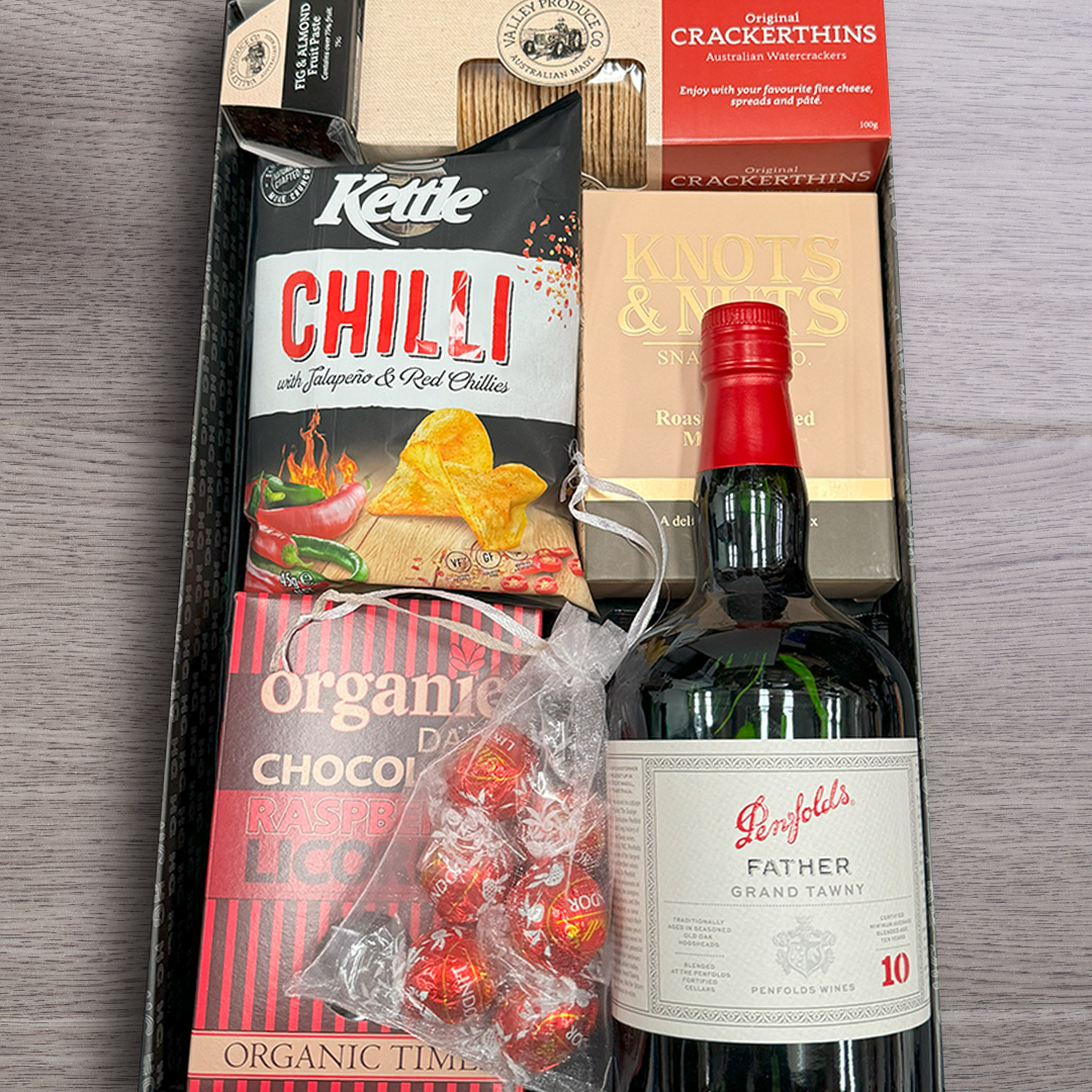 Penfolds Port Melbourne Christmas Hamper with Father 10 Year Old Grand Tawny Port 750ml