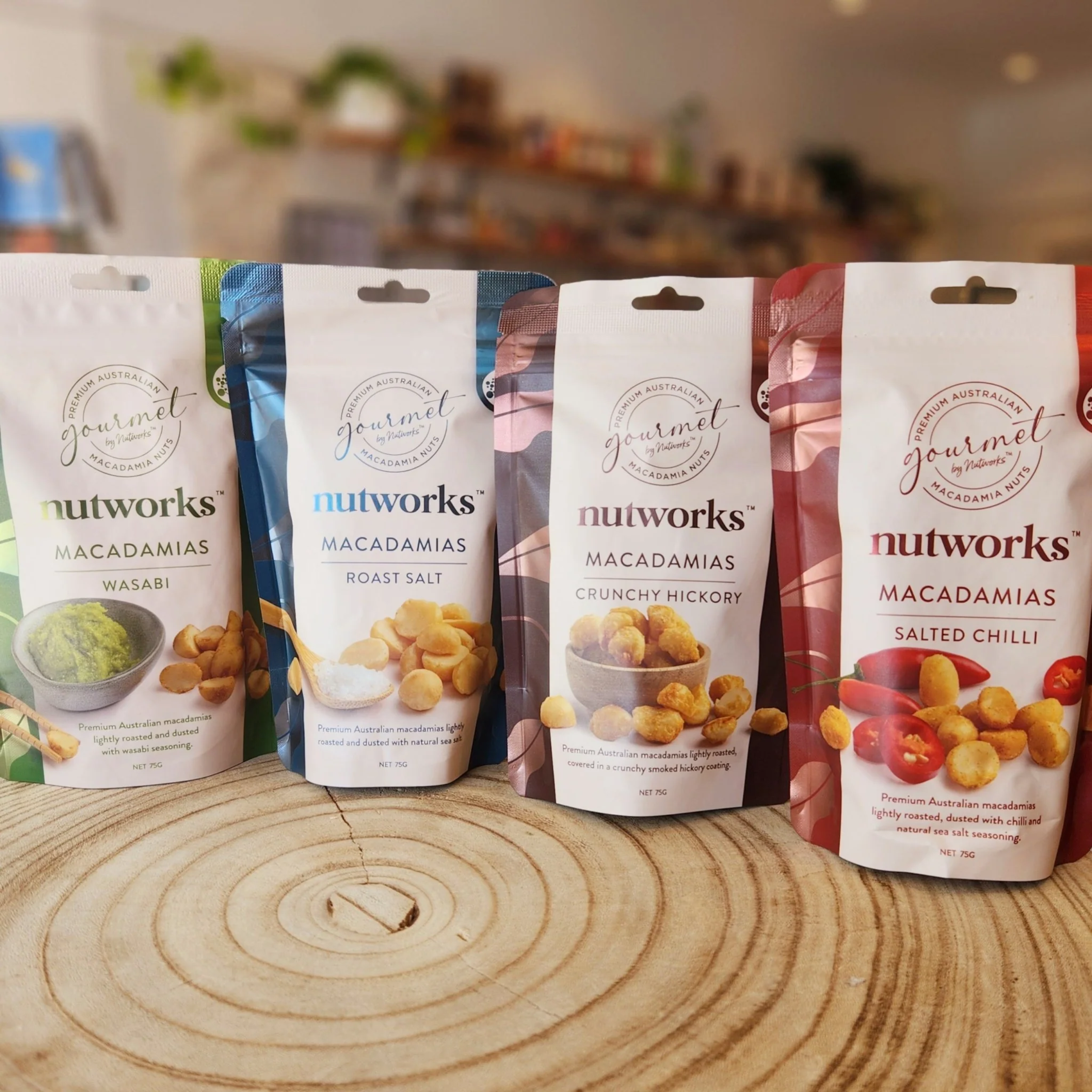 Nutworks salted chilli macadamias 75g