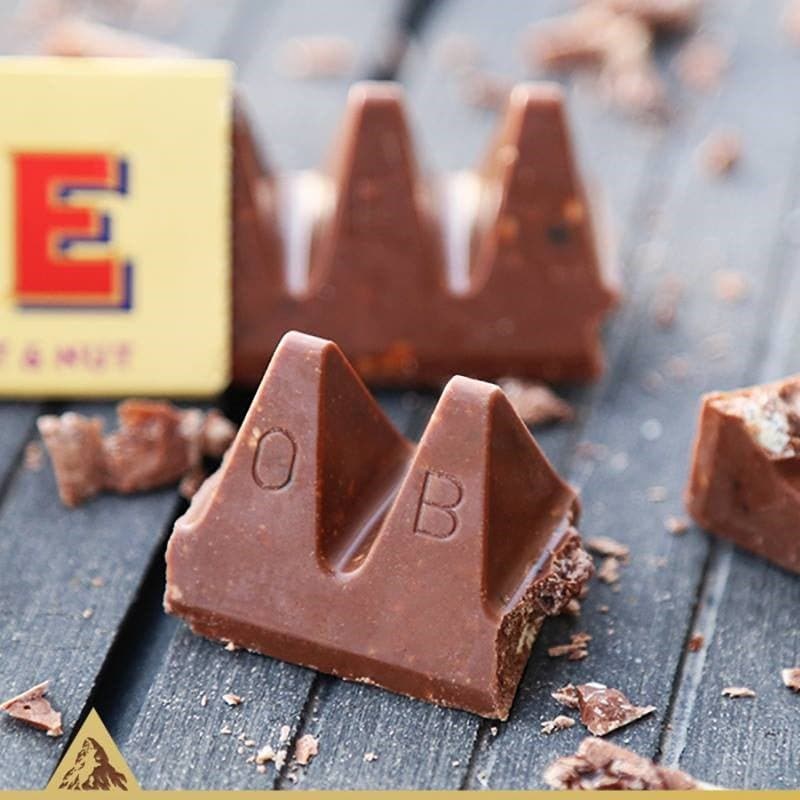 Piece of Toblerone chocolate