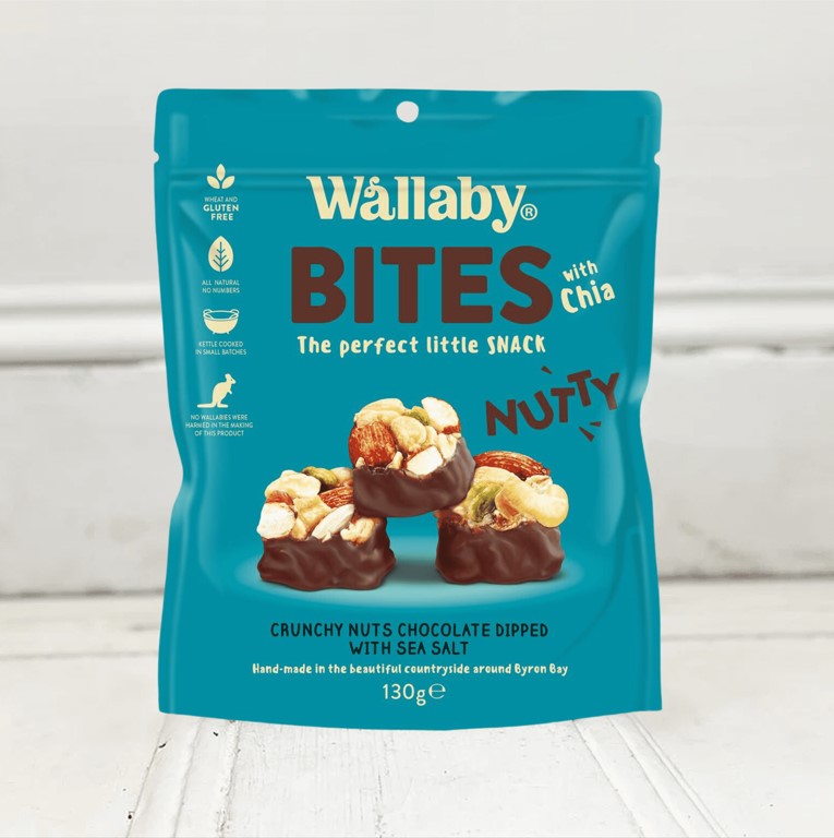 Wallaby Nutty Bites With Sea Salt 130g