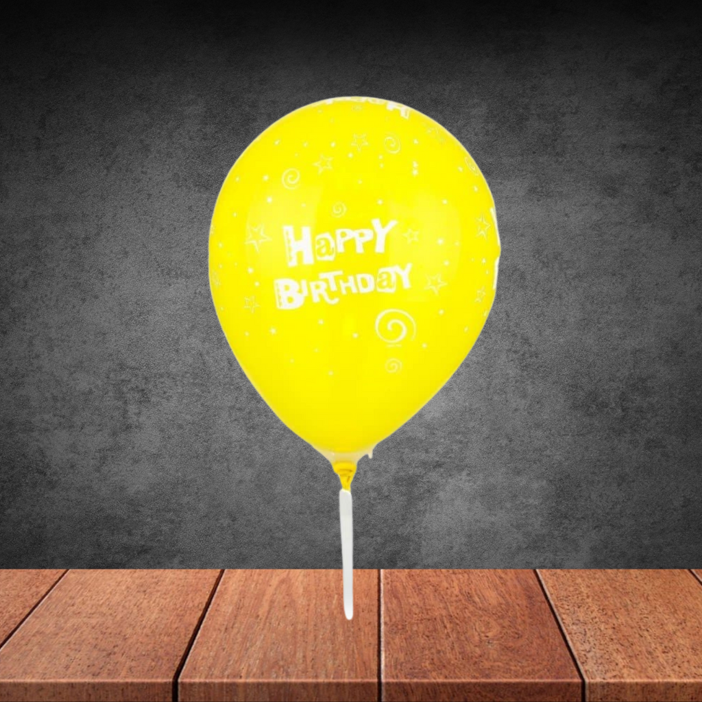 Yellow Happy Birthday Balloon
