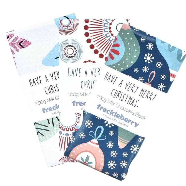 Freckleberry Christmas Chocolate Block 100g