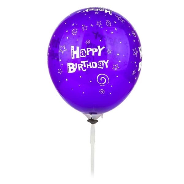 Purple Happy Birthday Balloon